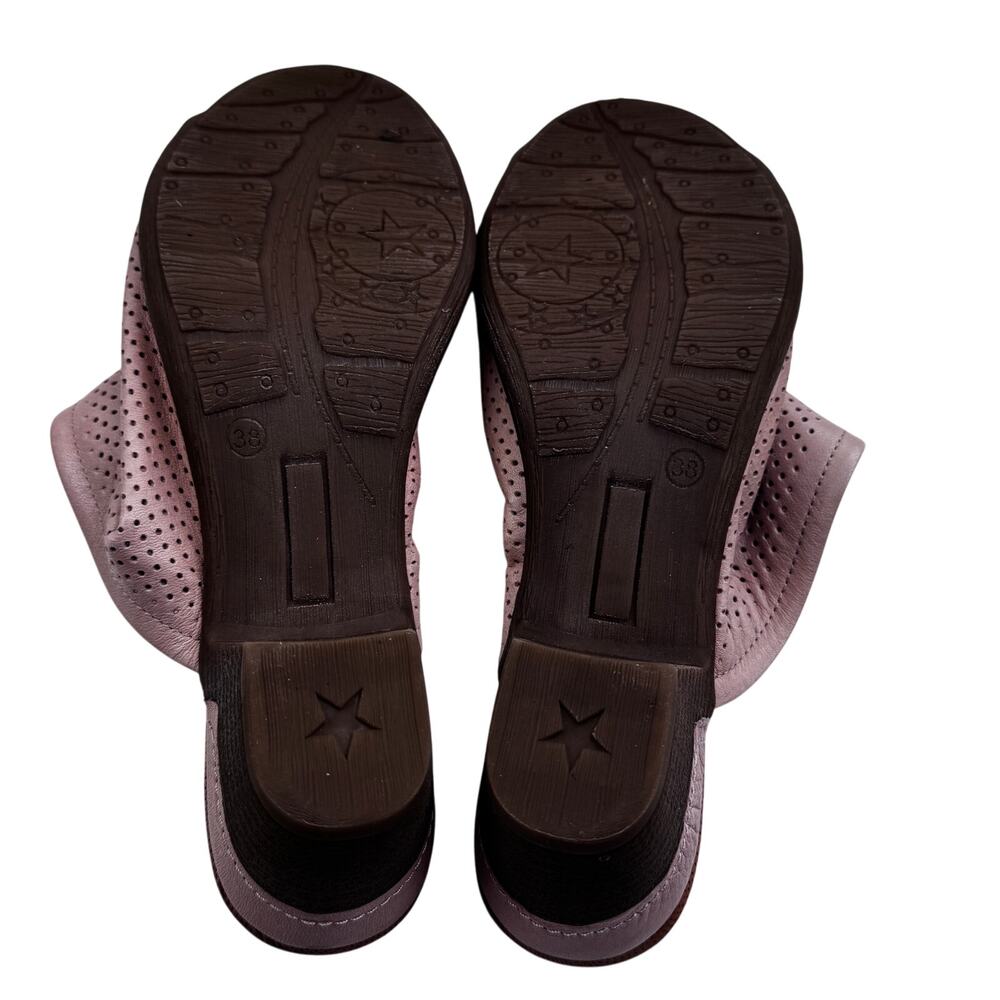 Sheridan Mia Blush Pink Perforated Buttery Soft Leather Women's Size 38/US 7.5 - Picture 6 of 8